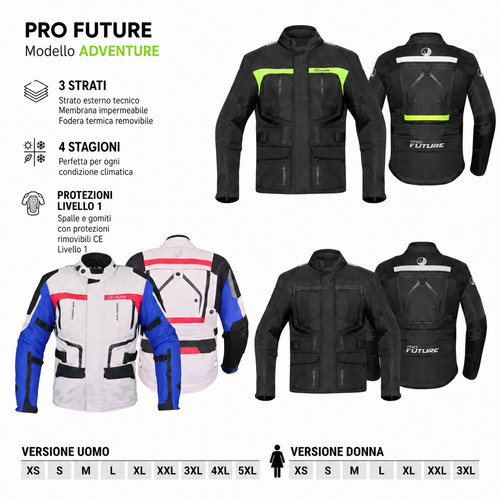 Giacca moto touring adventure - giacca,